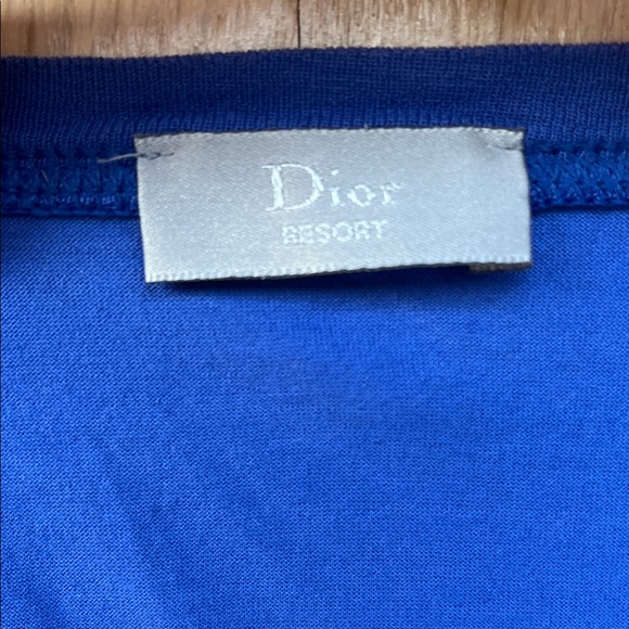 Dior (Designer) Royal Blue Unisex Short Sleeve Tee { Fits like a Men’s Medium } - Picture 3 of 12